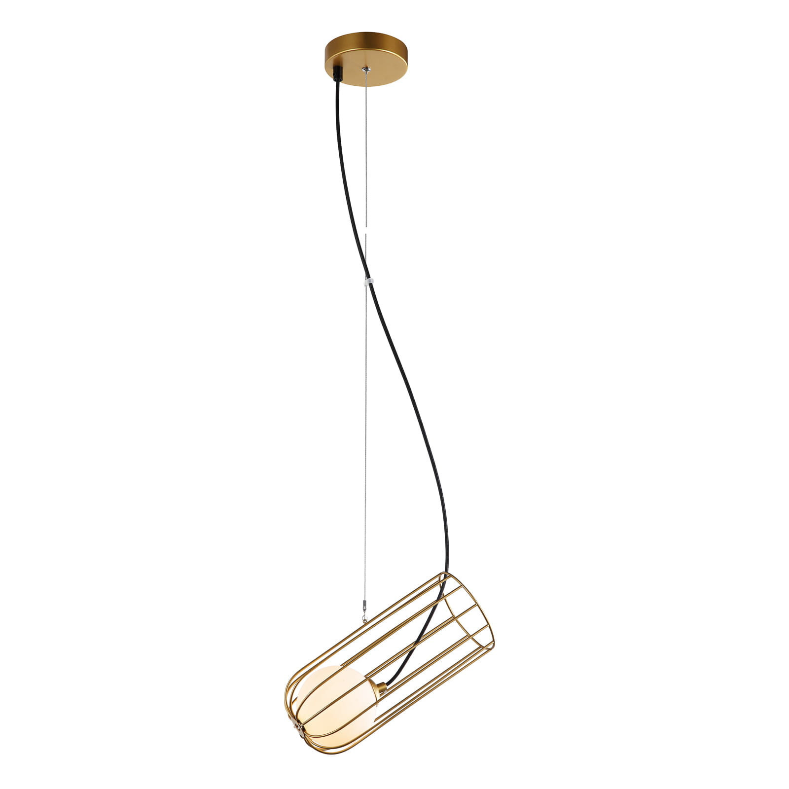 Lampa wisząca złoto-biała Coco 1xG9x25W wym: 94x24x24 cm Italux