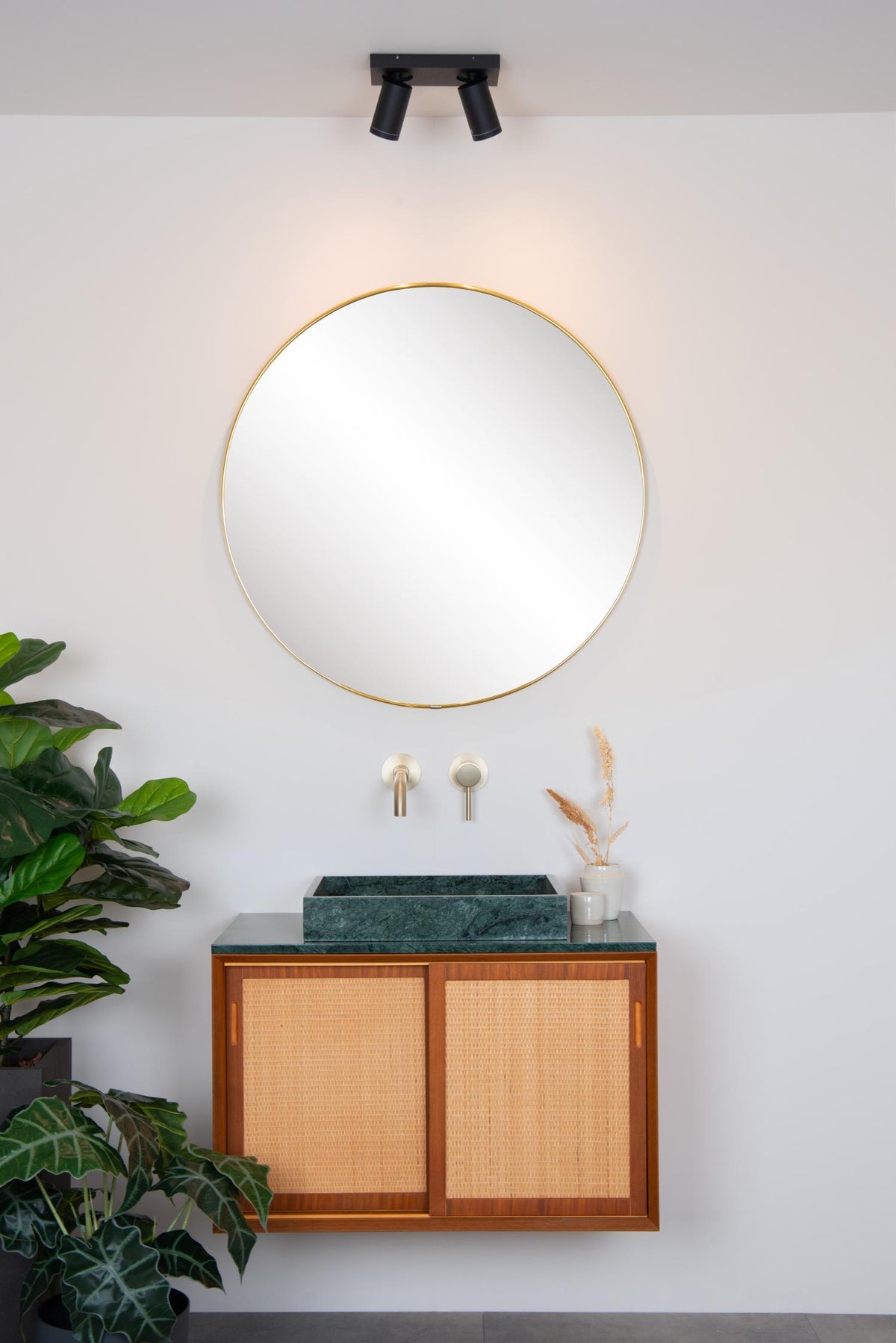 Lucide plafondspot badkamer TAYLOR - 2xGU10 - Zwart
