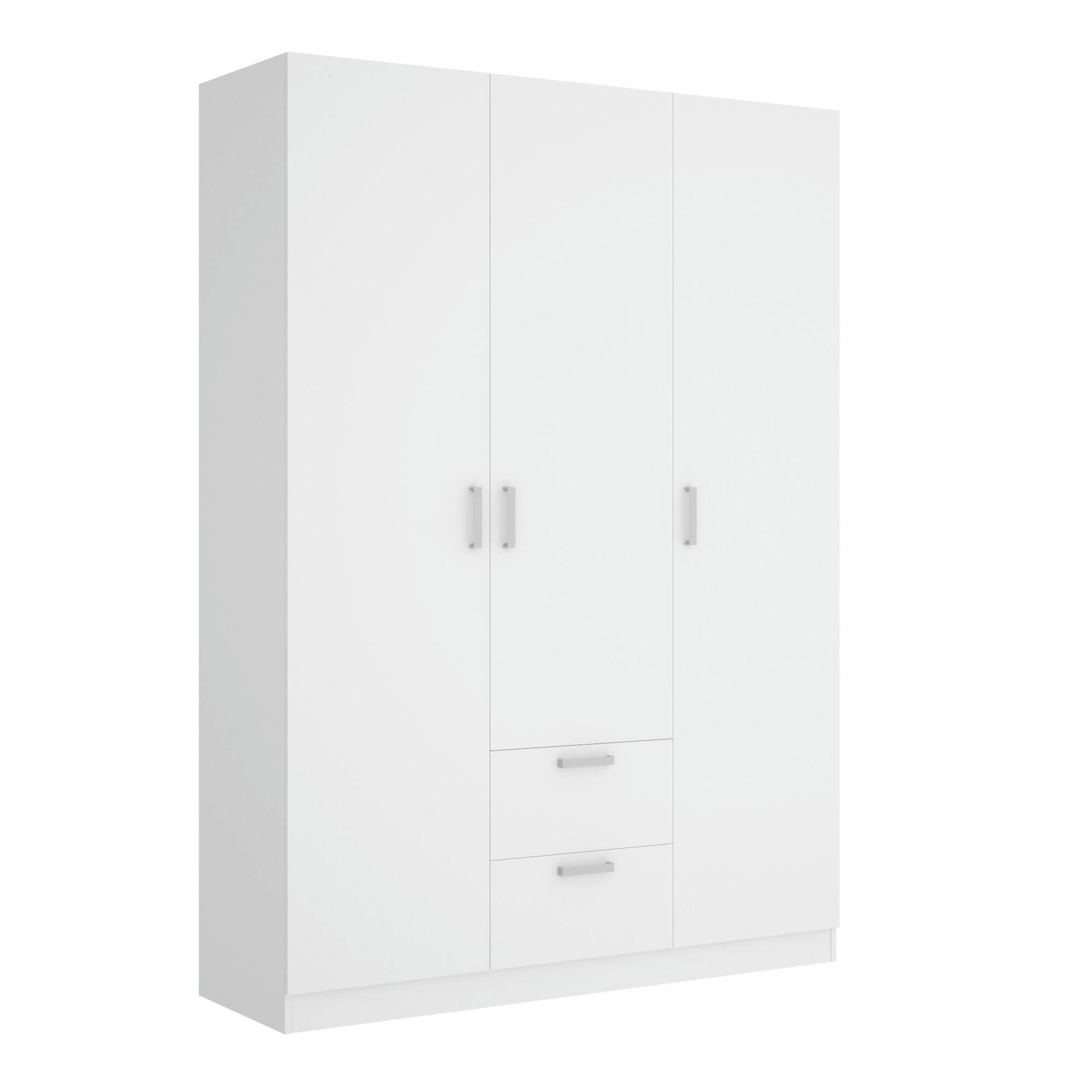 ARGENTELLA - Garde-robe effet bois blanc