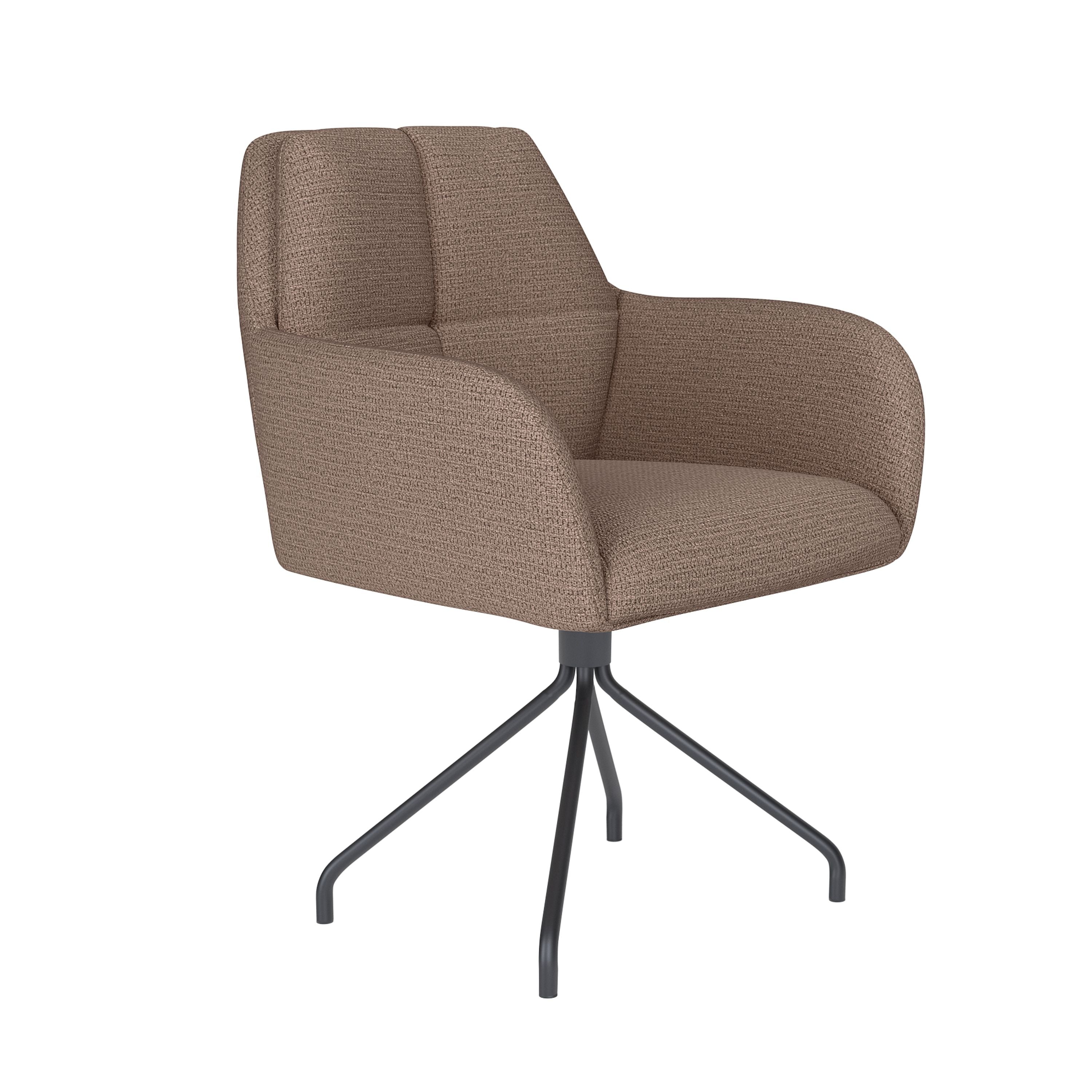 Housecraft Living Pete Eetkamerstoel Draaibaar Metaal Spider Taupe