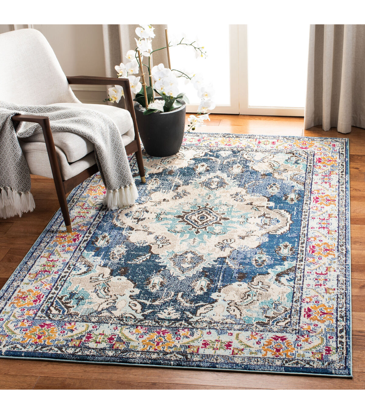 Safavieh Monaco 243 Navy / Lt. Blue 3' X 5' Sm. Rectangle