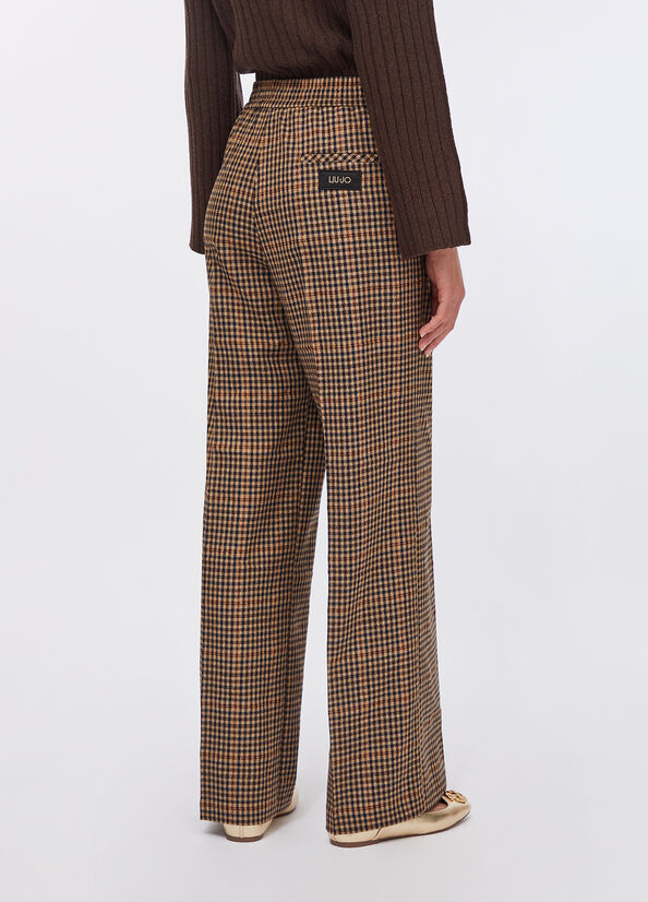 Pantaloni flare a quadretti