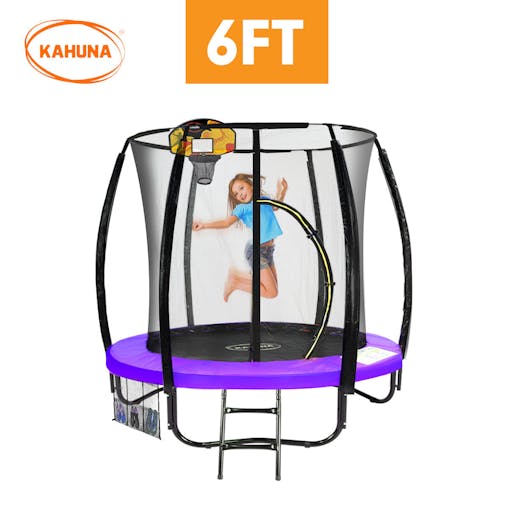 NNEDPE Kahuna Classic 6ft Trampoline with Basketball Set - Purple