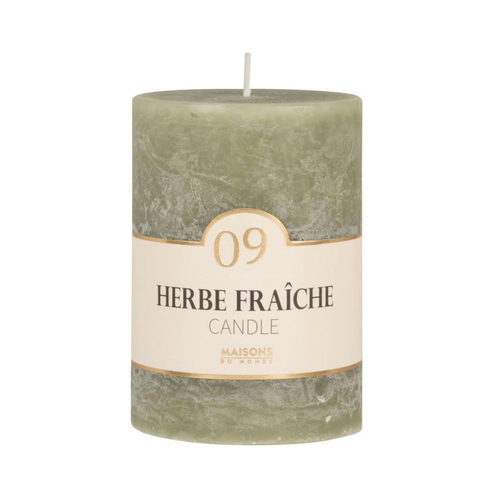 COLORAMA - Bougie parfumée verte H10, 330g