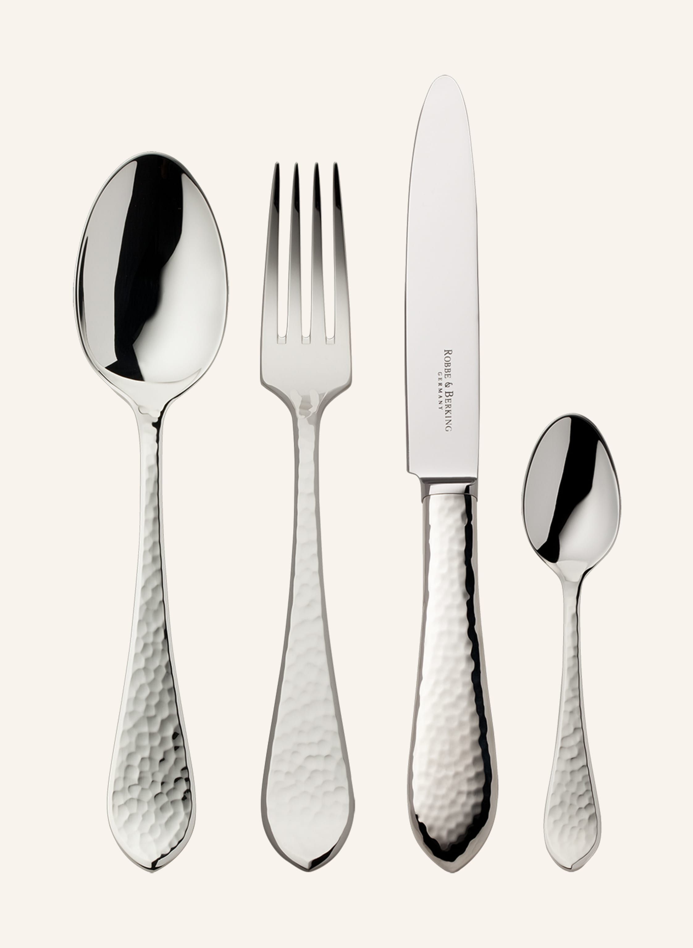 ROBBE & BERKING 4-tlg. Besteckset MARTELÉ