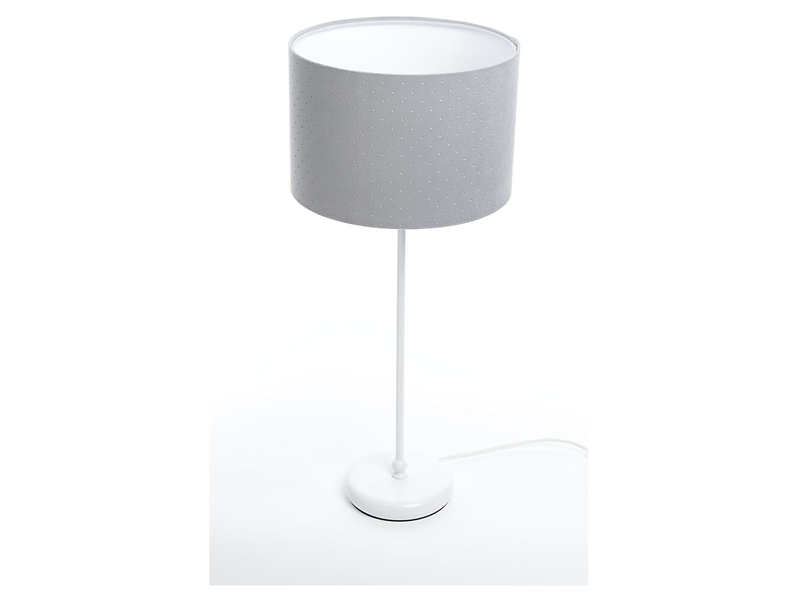 Lampa stołowa Jasmine bebe tkaninowa szara