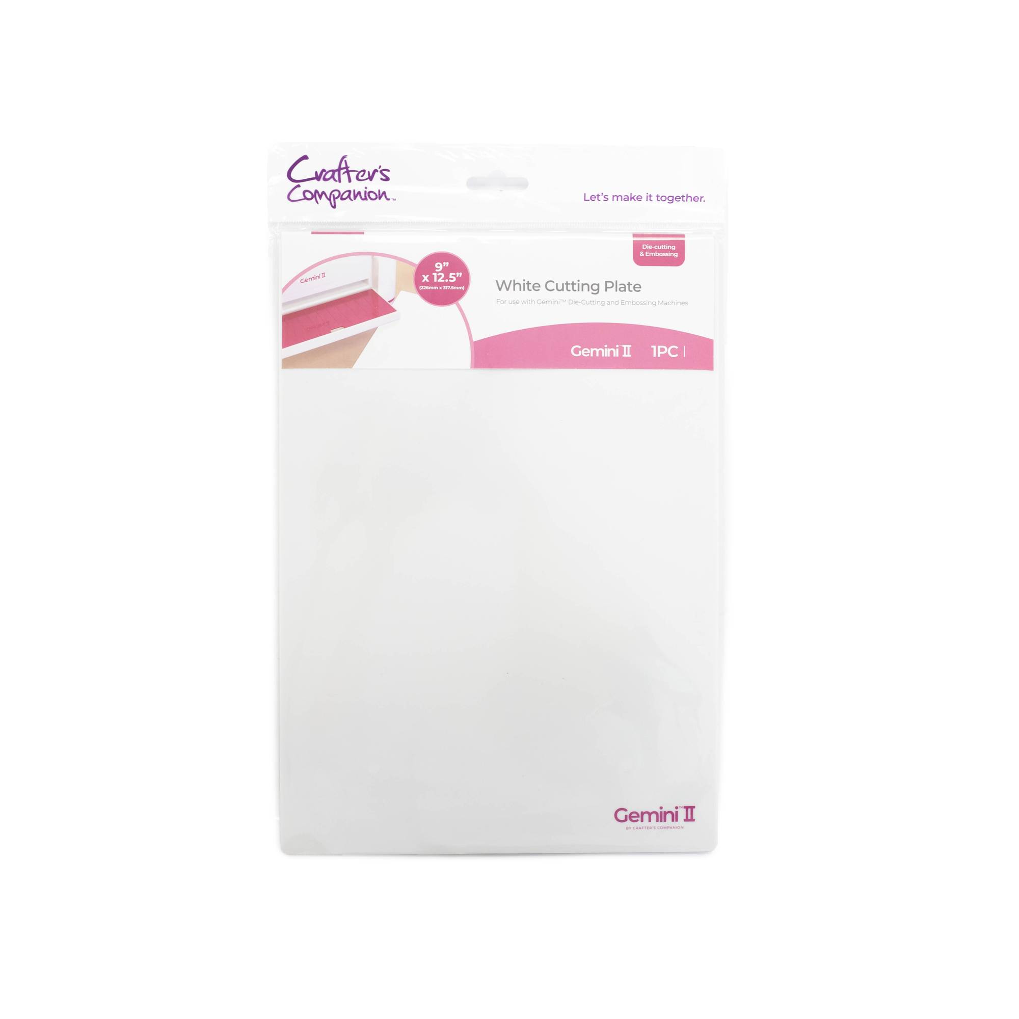 Gemini II White Cutting Plate 9 x 12.5 Inches