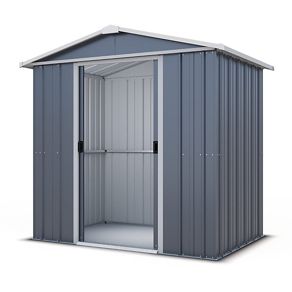 Abri de jardin métal gris anthracite 2,33 m2 Yardmaster   kit d'ancrage