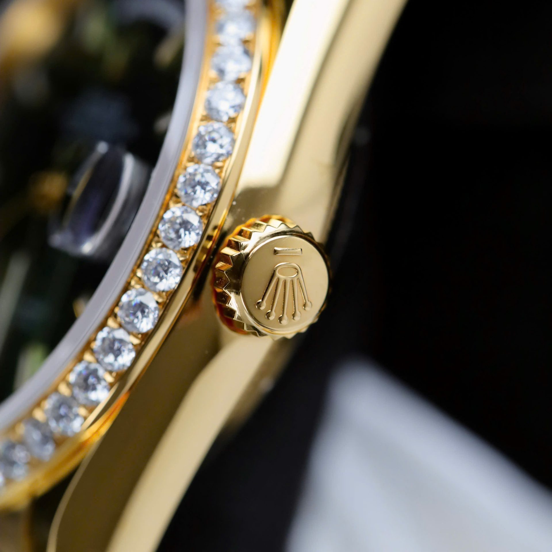 Rolex Day-Date YG Plated Green Dial With Diamonds 36mm Super Clone
