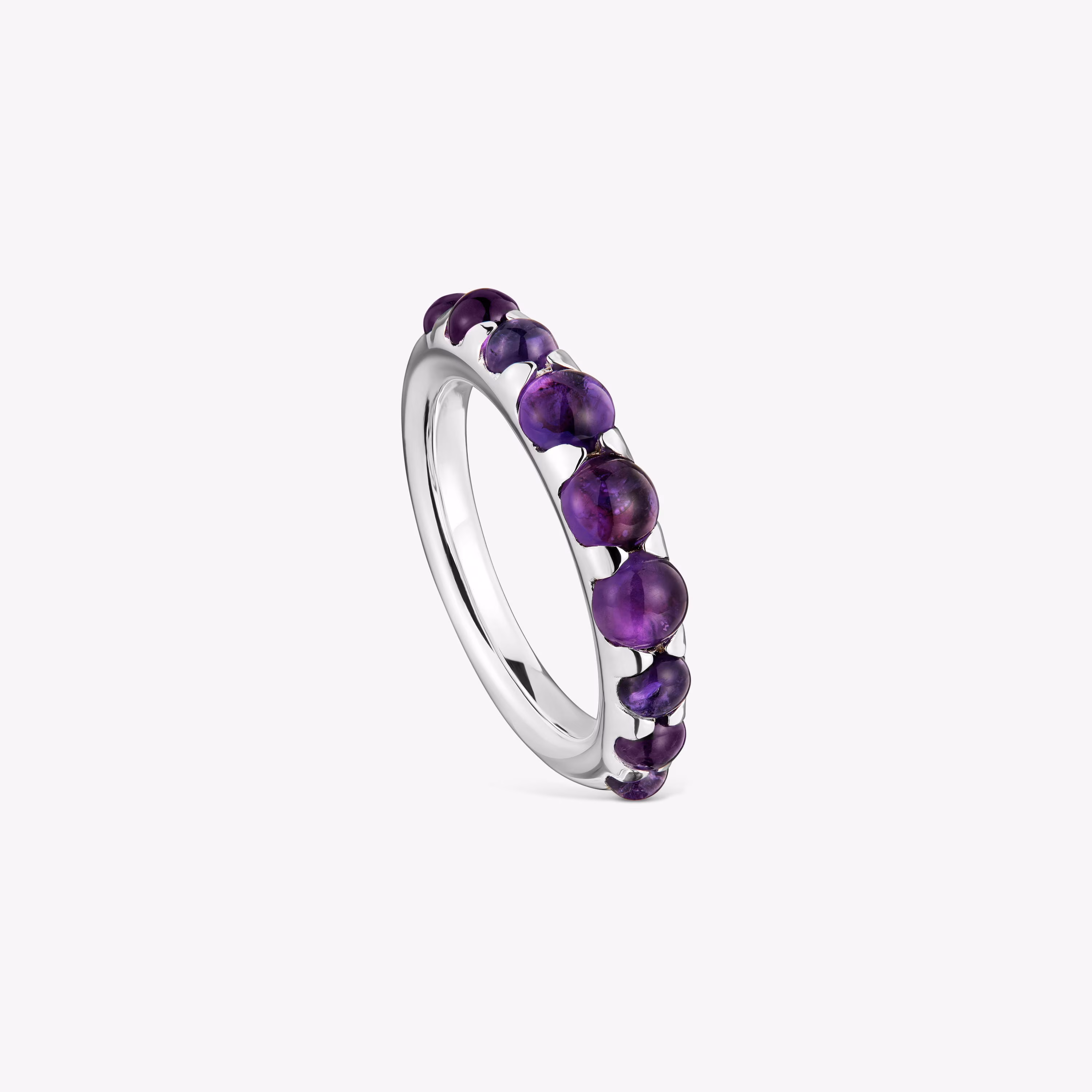 Anillo pequeño de plata y amatista Sugar Party