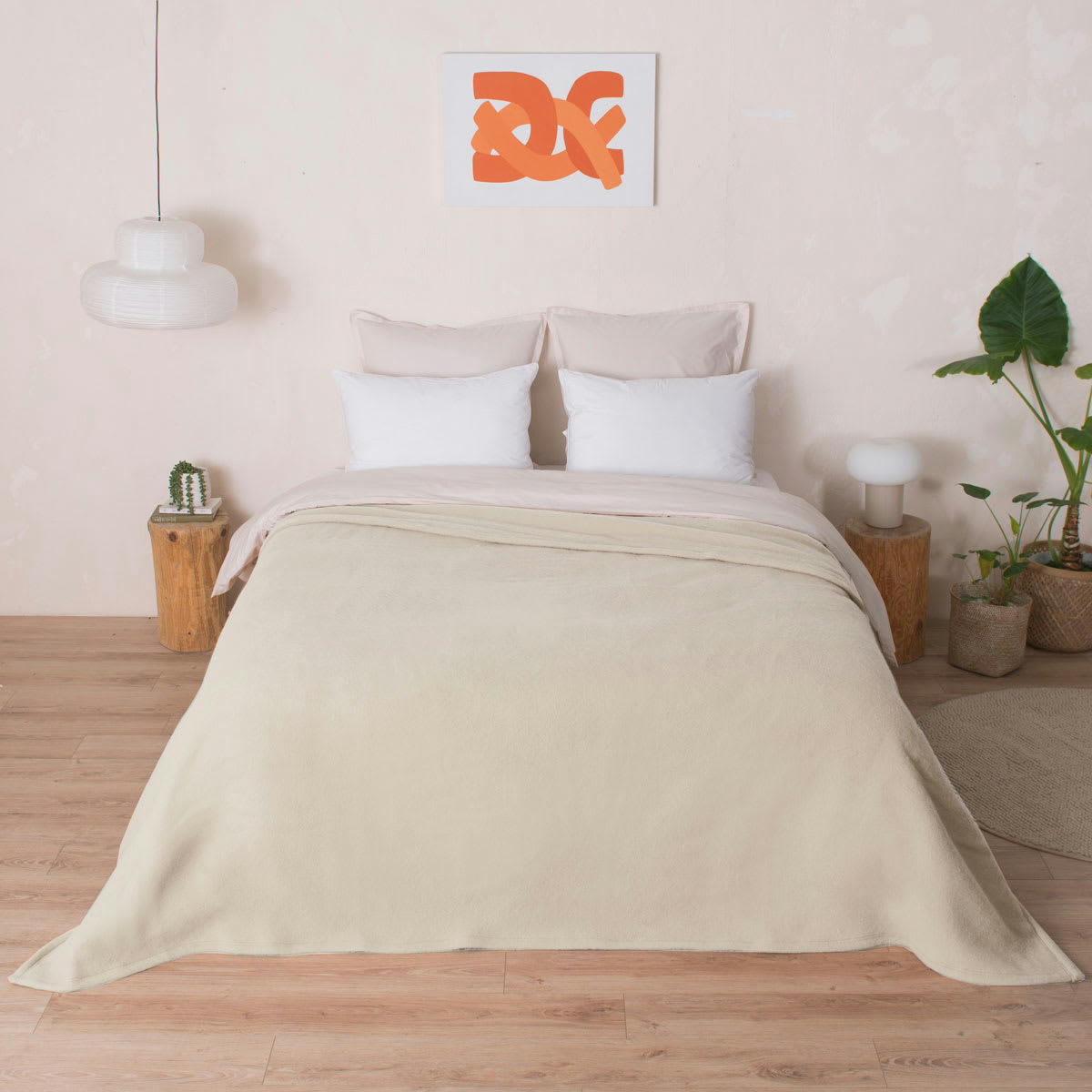 - Couverture Chamonix Naturel 220x240 cm - DODO