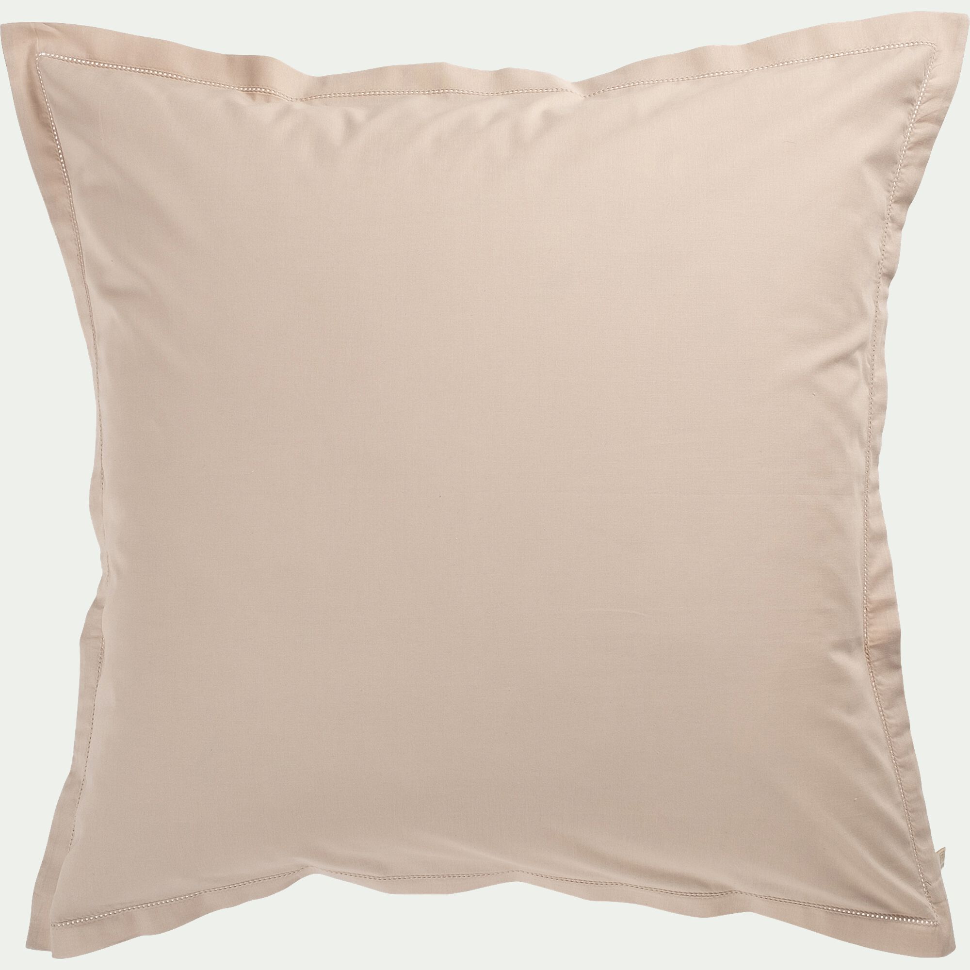 ORGANICA - Lot de 2 taies d'oreiller en coton bio 65x65cm - beige alpilles