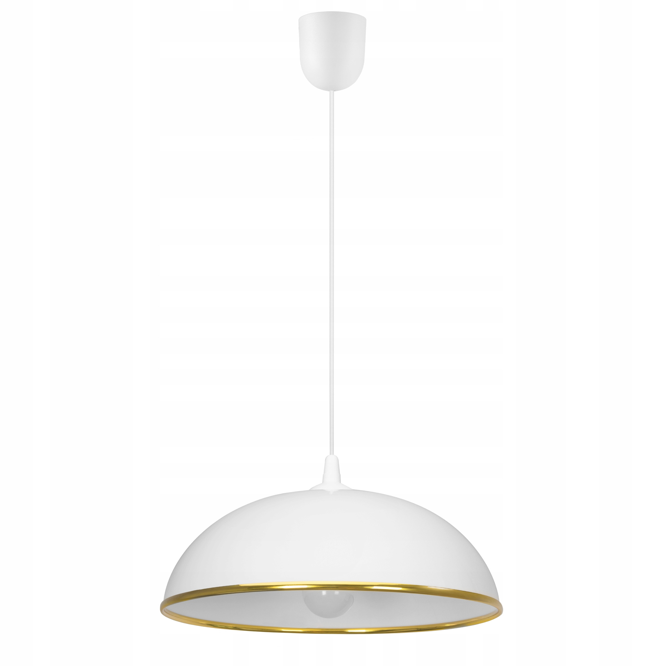 Żyrandol 36cm plastik Kuchnia Gold 0403 biały złoty