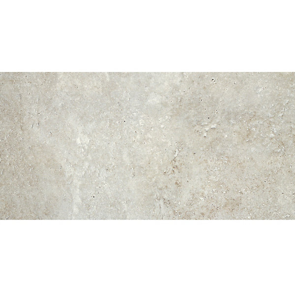 Faïence murale en terre cuite effet pierre gris mat L.60 x l.30 x ép.8,5cm, Nor