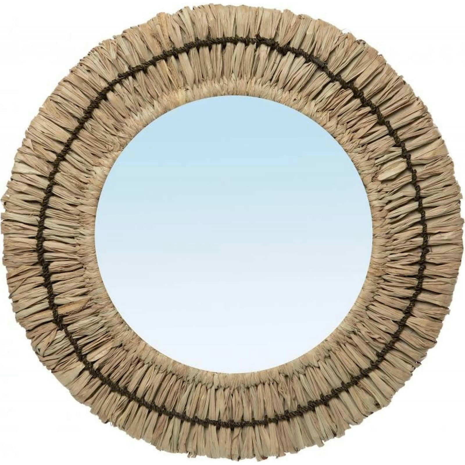 BALI BAZAR - Miroir Raphia Bois clair