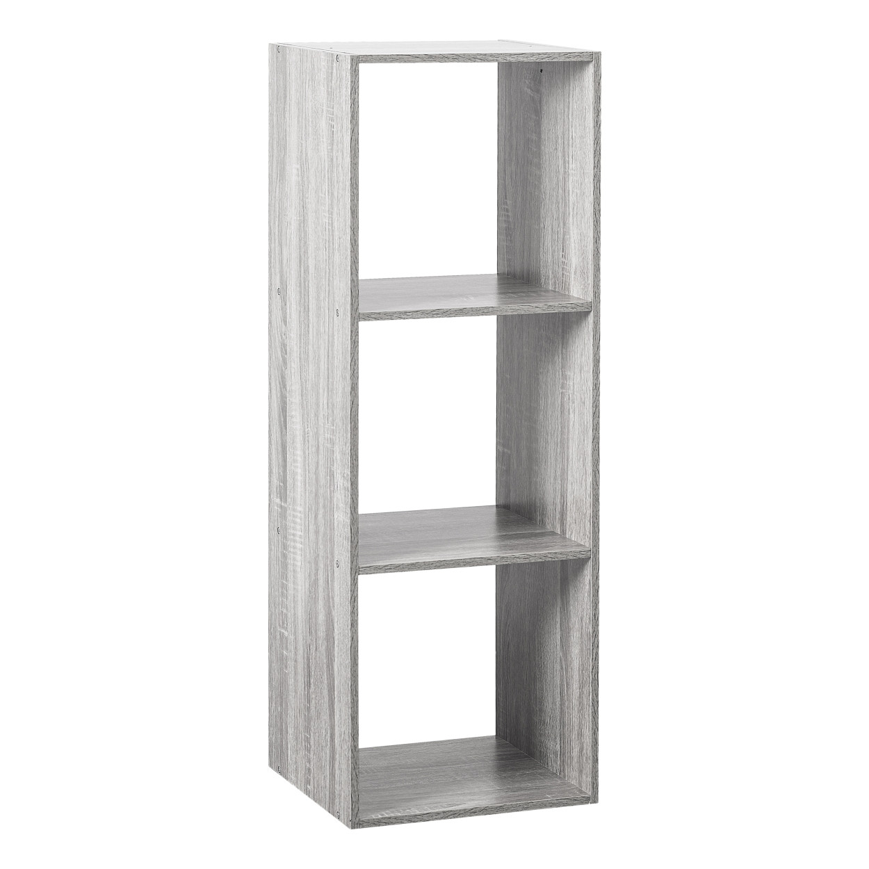 Szara Regał Biurowy 3-Poziomowy MDF LOFT 100,5 cm