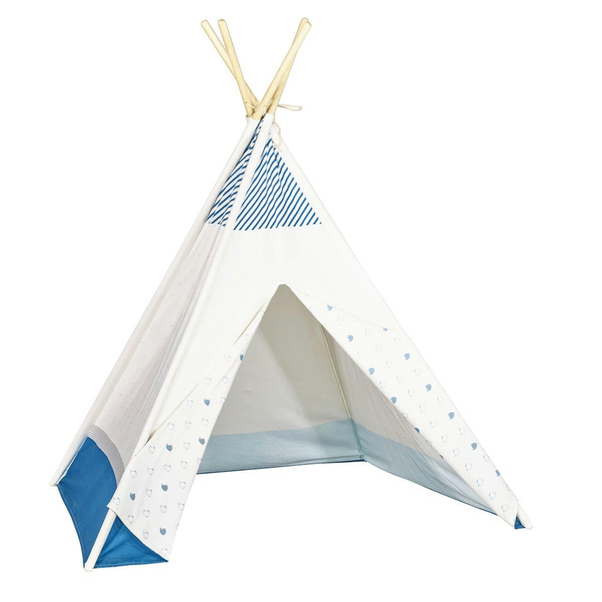 BLUE BALEINE - Tipi en toile en coton blanc