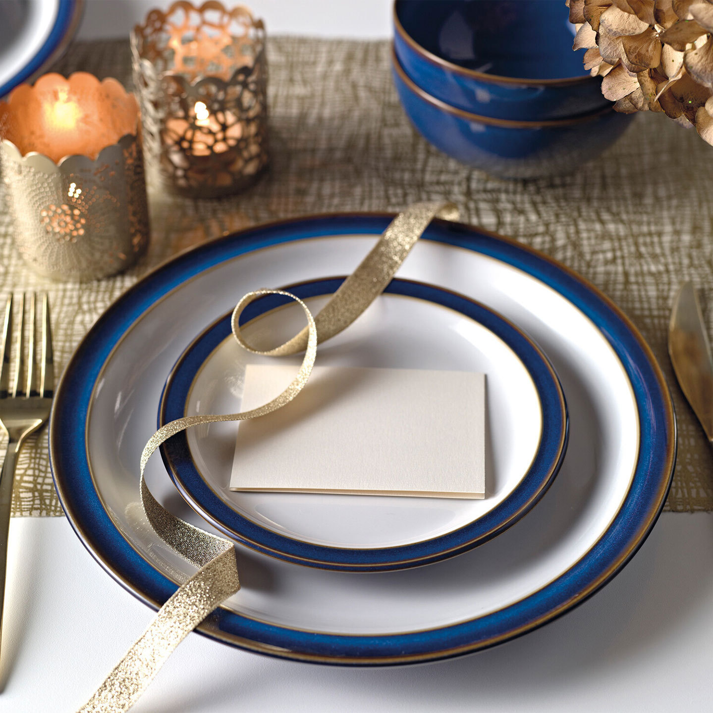 Imperial Blue Dinner Plates - Set Of 4