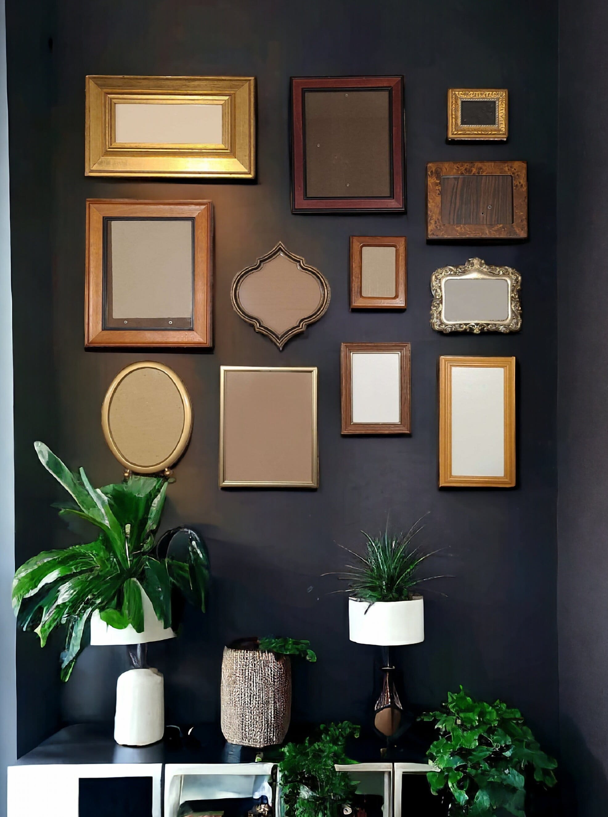 Gallery Wall Frames | Vintage Picture Frames | Unique Picture Frames | Gold Frames | Wood Frames | Gallery Wall Mixed Set | Picture Frames