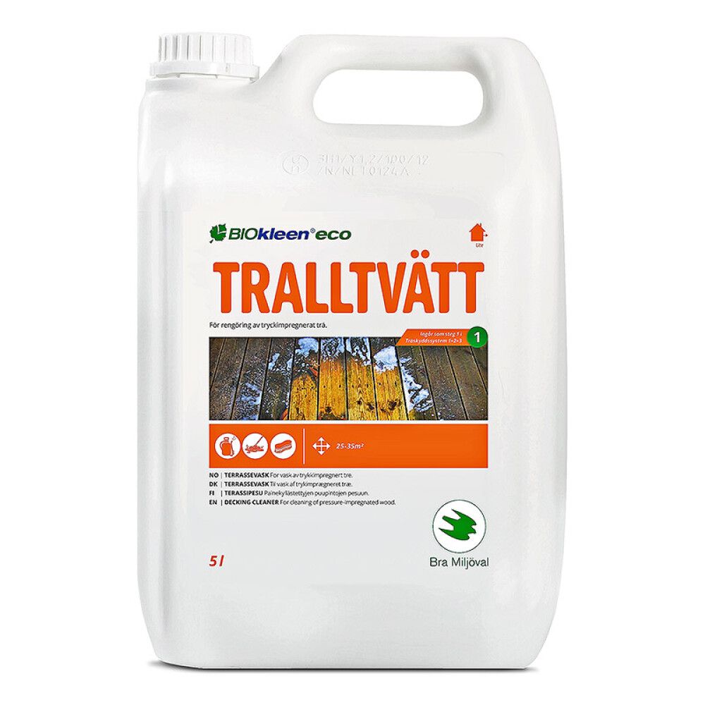 TERRASSEVASK BIOKLEEN MILJØMERKET 5L