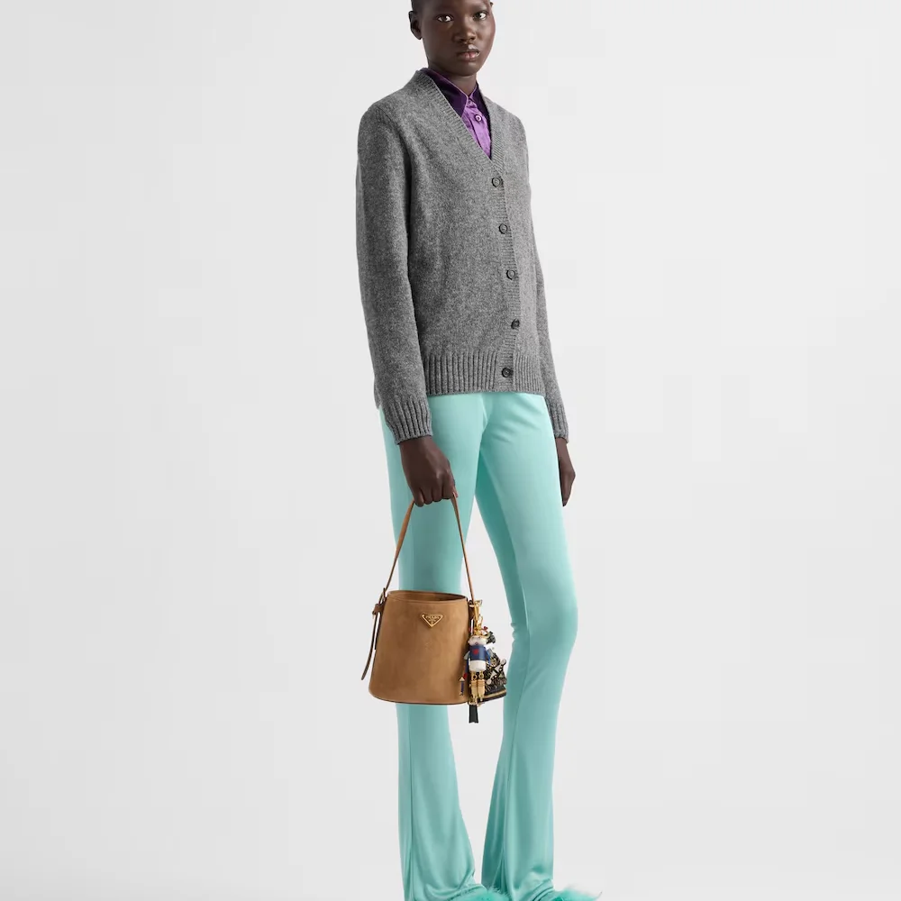 Prada Suede Mini Bucket Bag