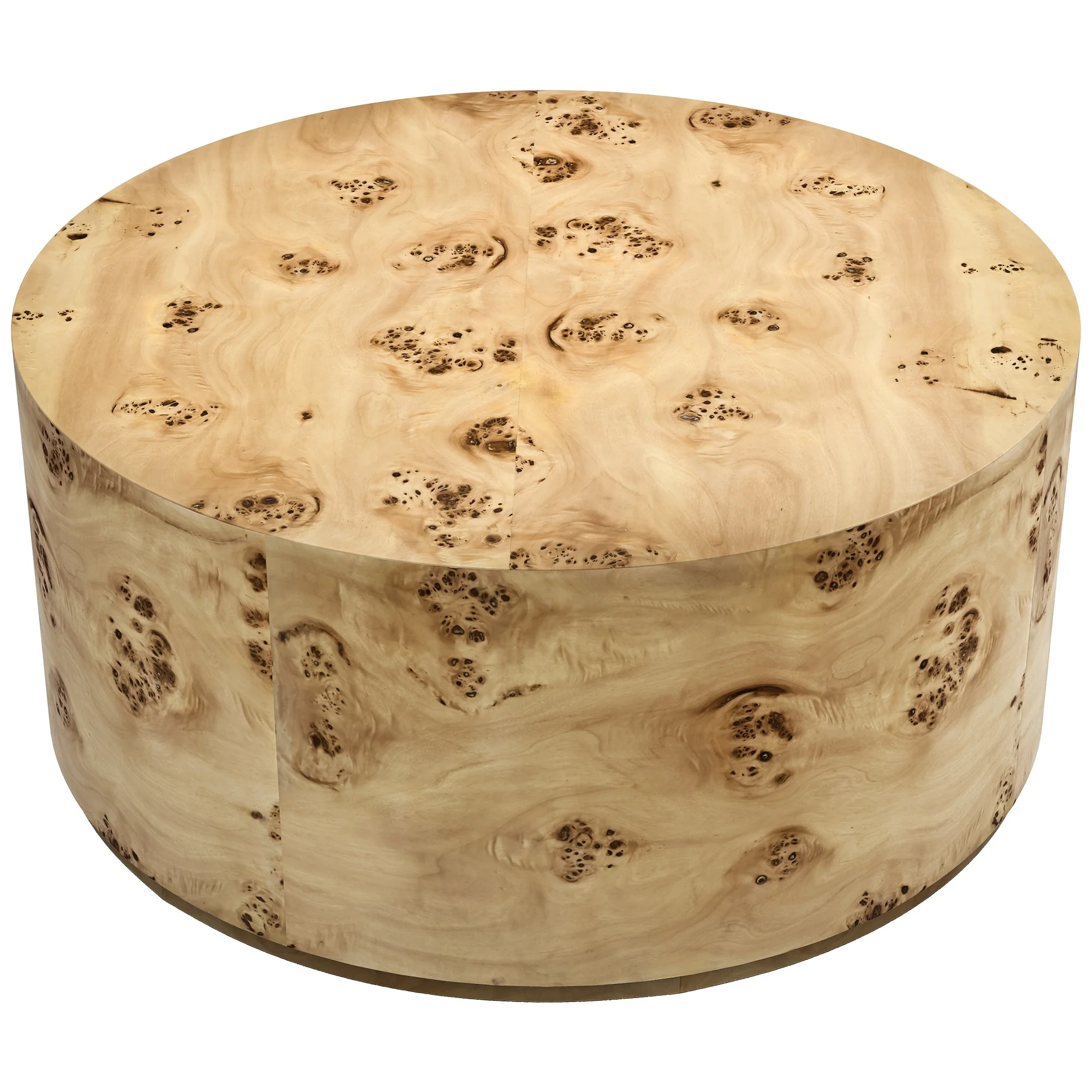 Modern Round Tree Burls Wood Coffee Table