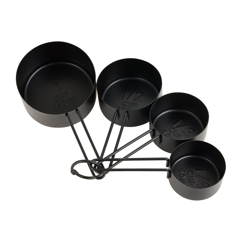 Maatlepels industrial - zwart - 4 stuks
