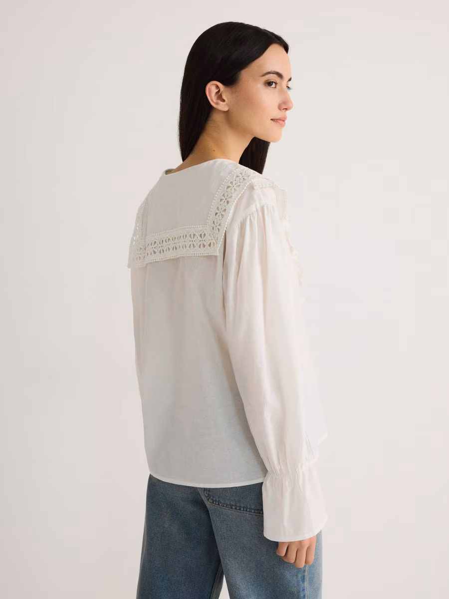 Ruffle Neck Blouse