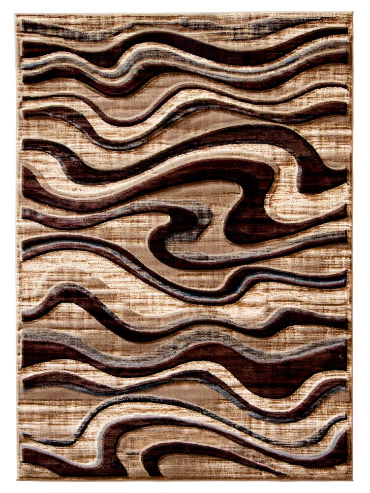 ECARPET Yasmine Indoor Area Rug, Chocolate, Assorted Sizes