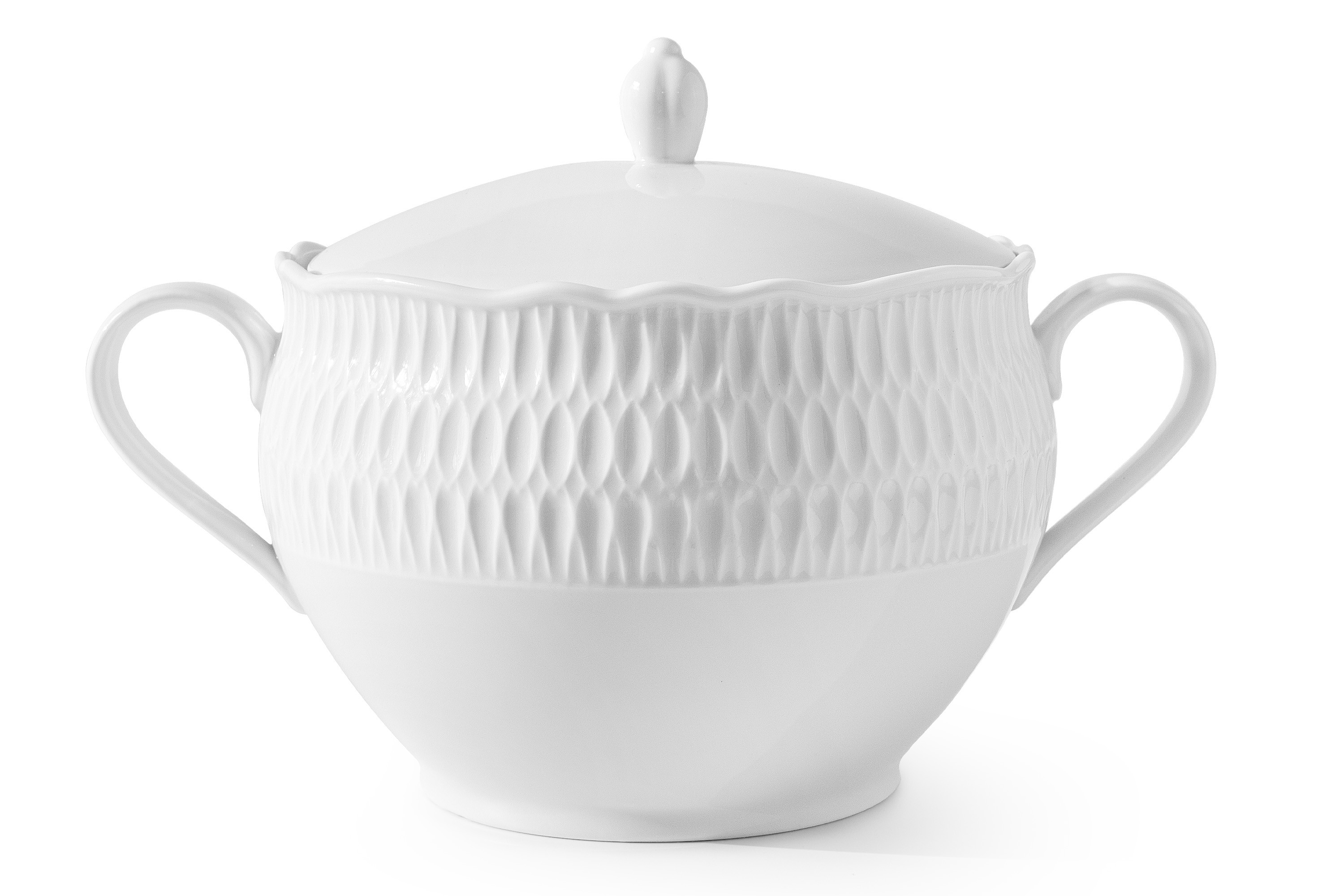 KONSIMO SOFIA BIAŁA Waza z porcelany, 3 L. Polska Produkcja