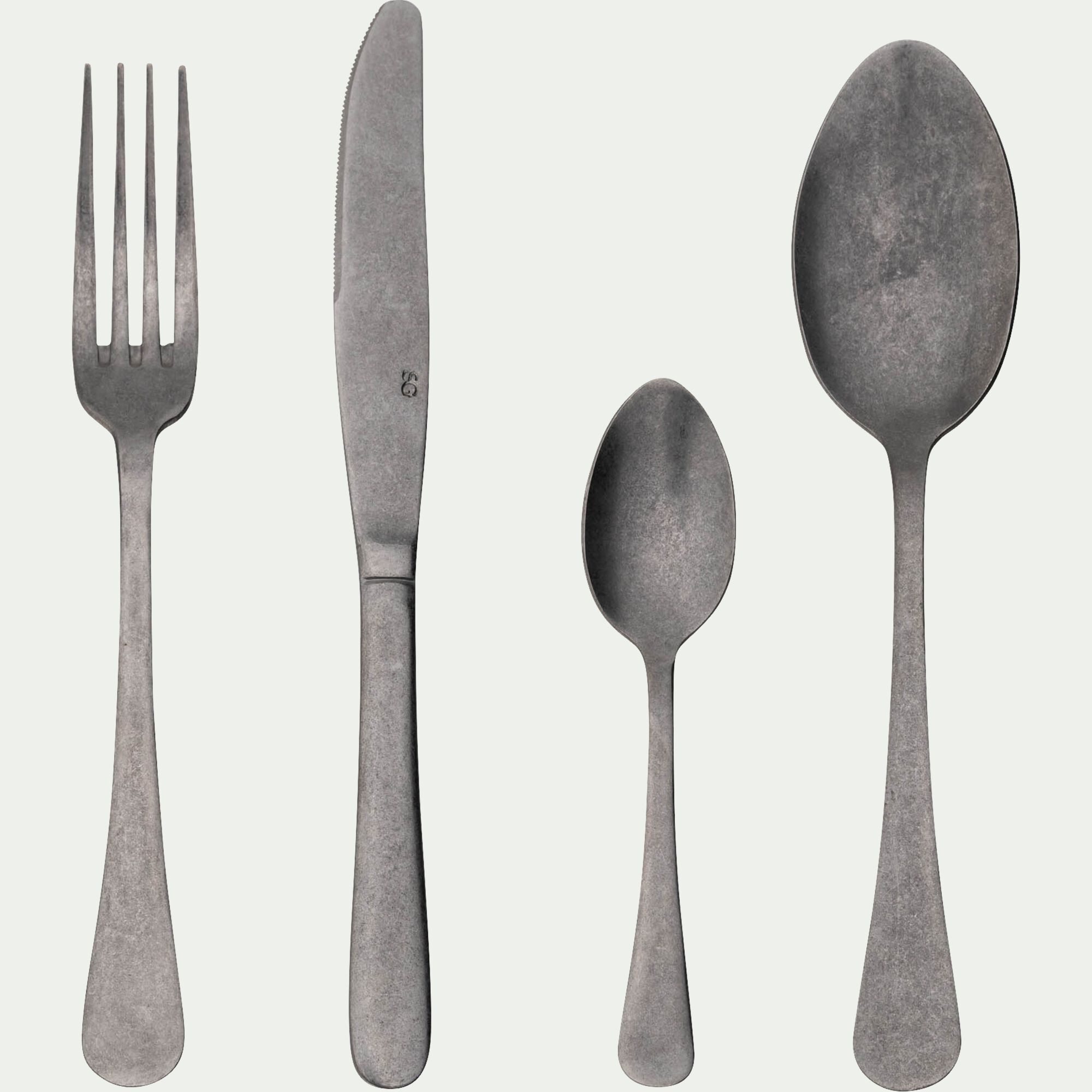 VINTAGE - Ménagère 16 pièces en inox - argenté vieilli