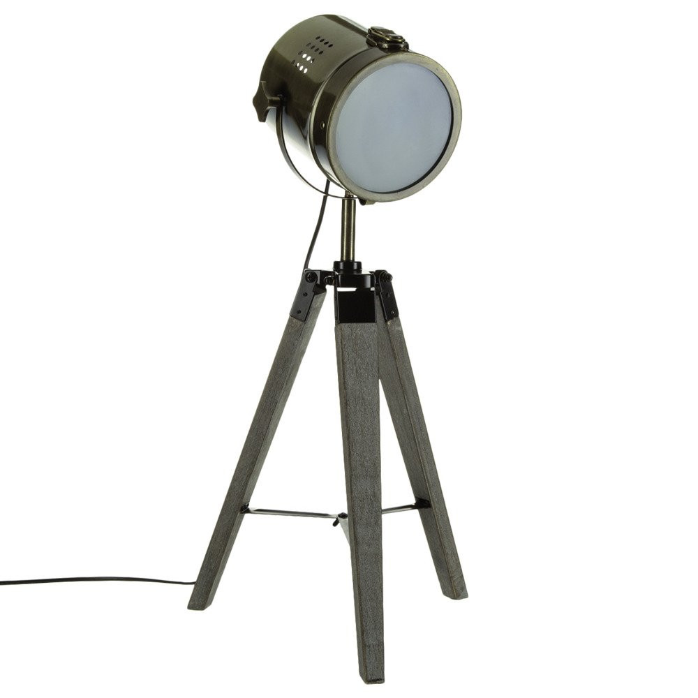 Lampa dekoracyjna metalowa na trzech nóżkach, 68 cm
