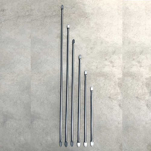 Kit tube réglable épaisseur 2 mm écrasé poinçonné, Long utile 185 à 215 cm