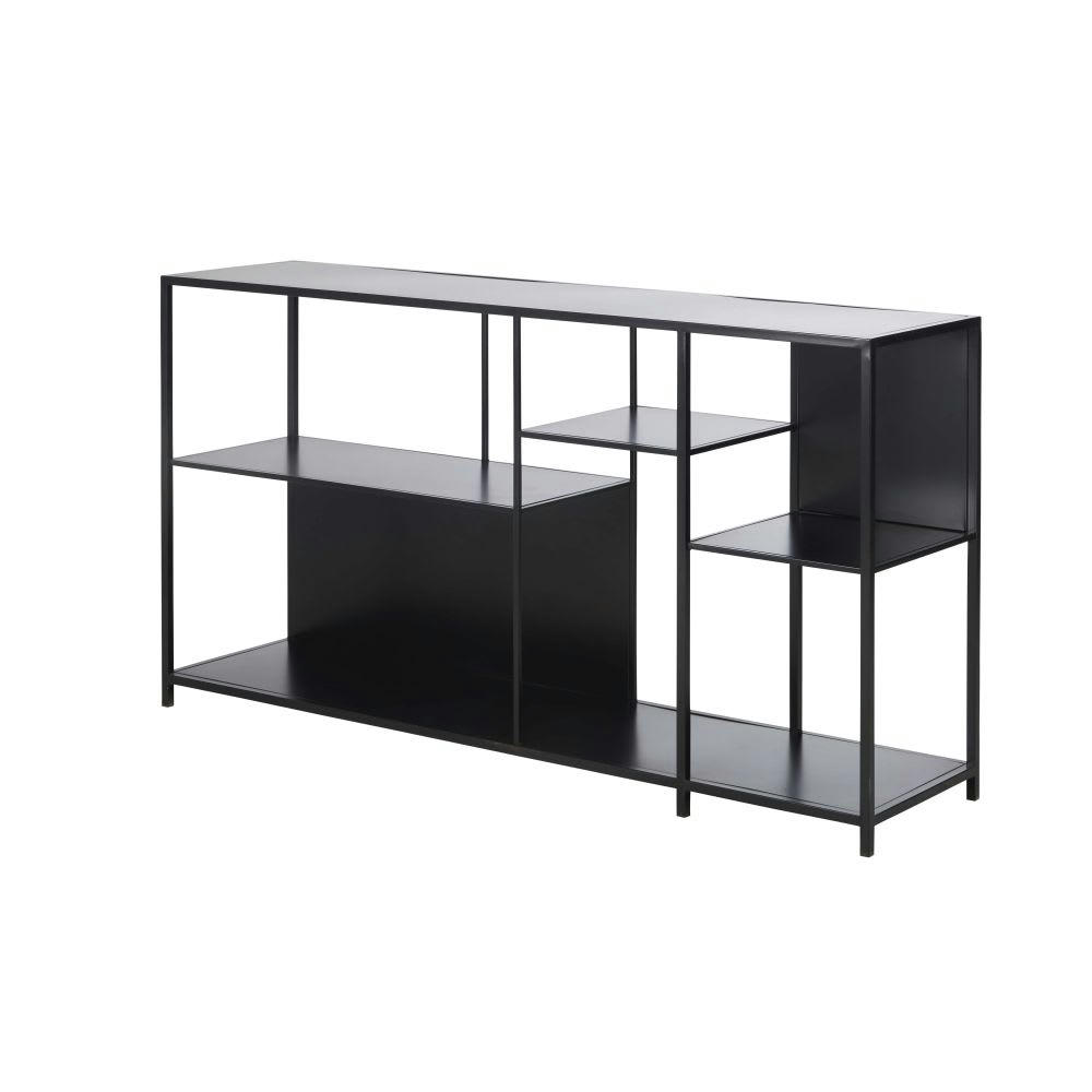 Simply - Etagère basse en métal fin noir