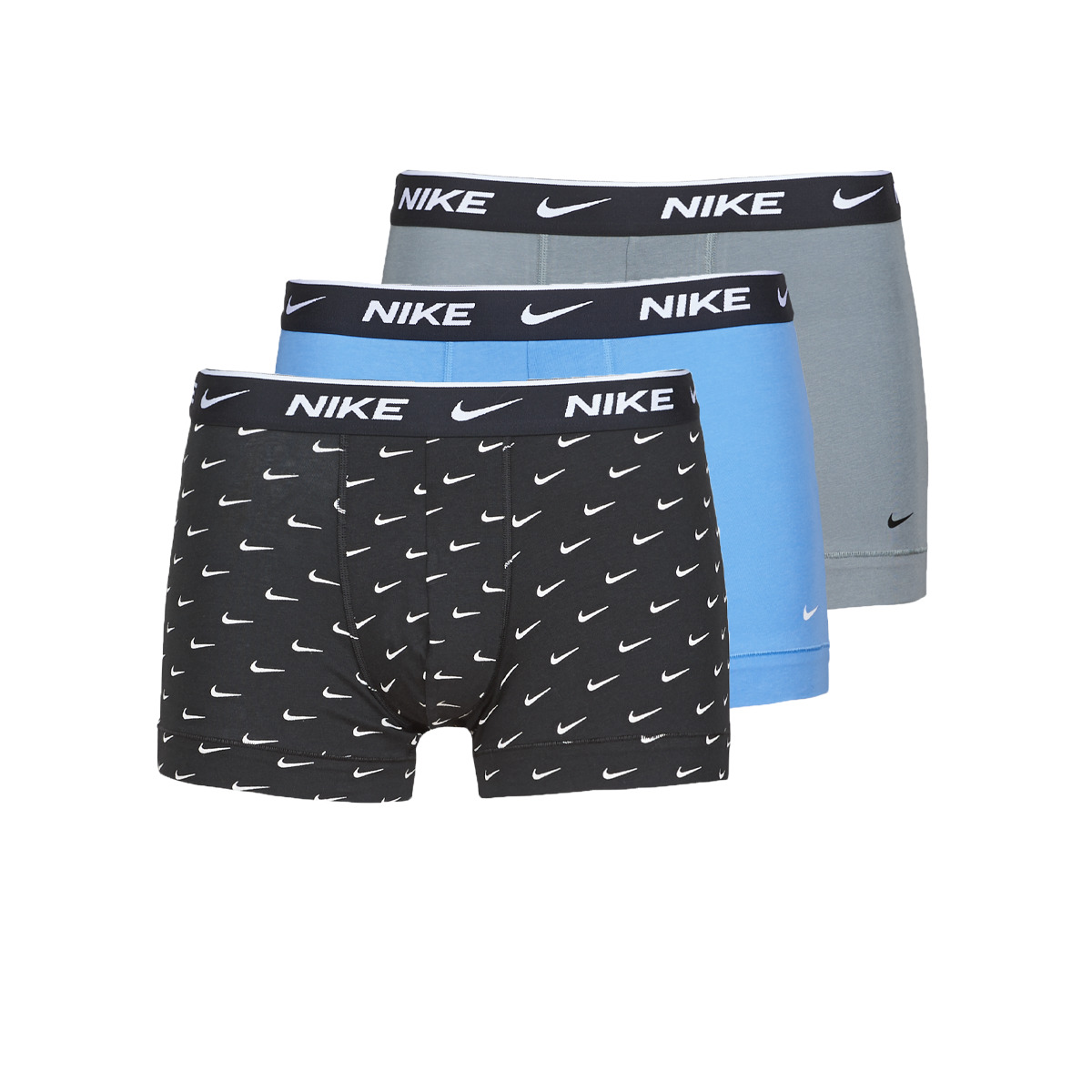 Nike - EVERYDAY COTTON STRETCH X3 - Black / Grey / Blue