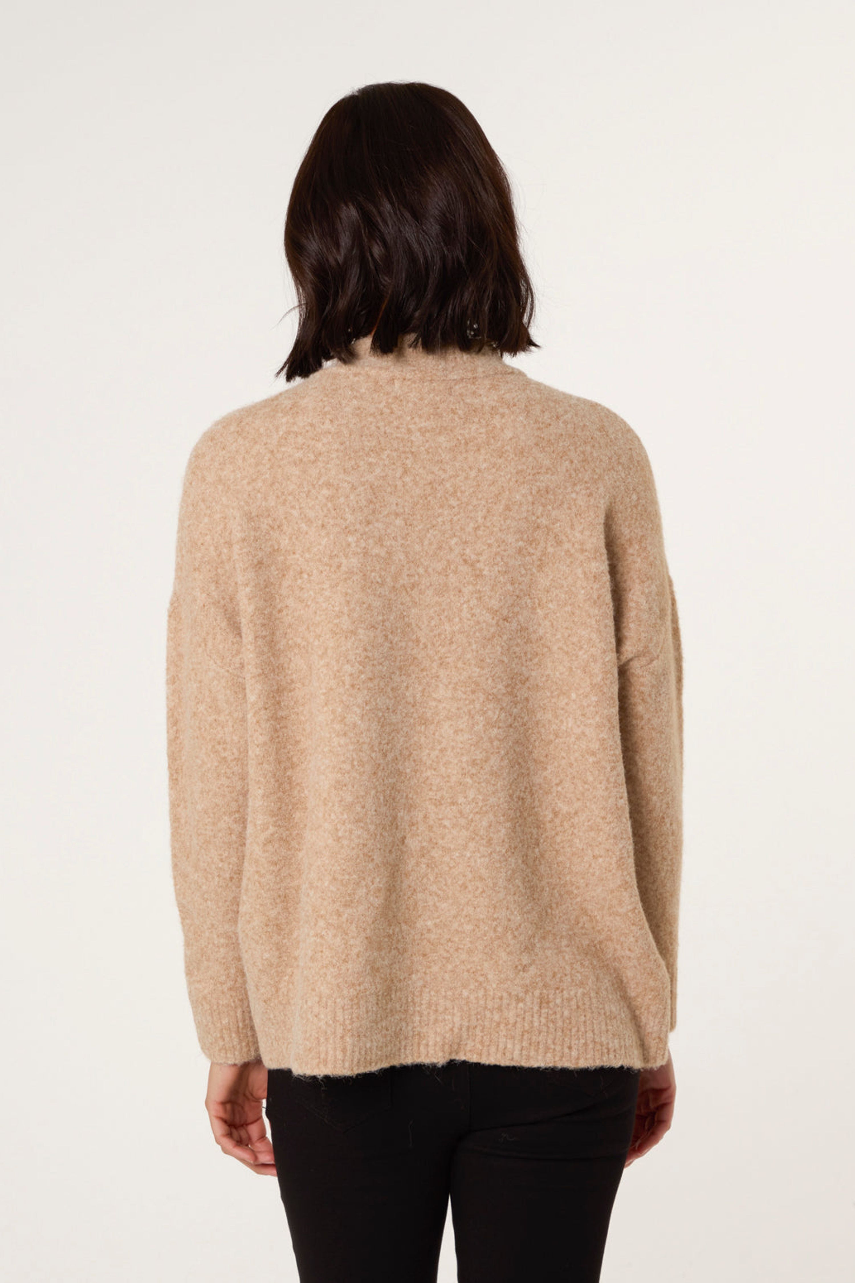 Blue Vanilla Beige Half Zip Jumper