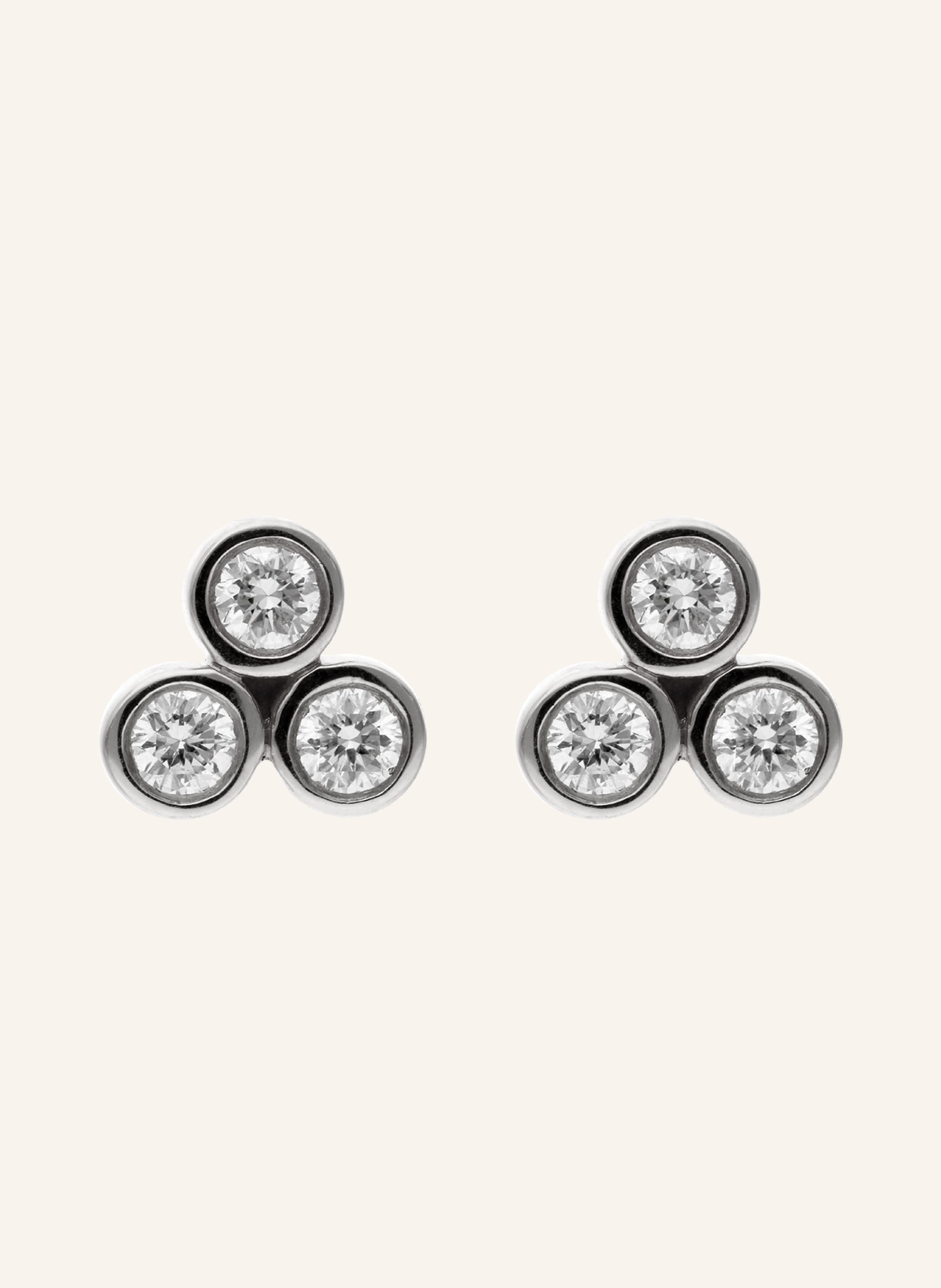 CADA Ohrstecker 3 STONES DIAMOND