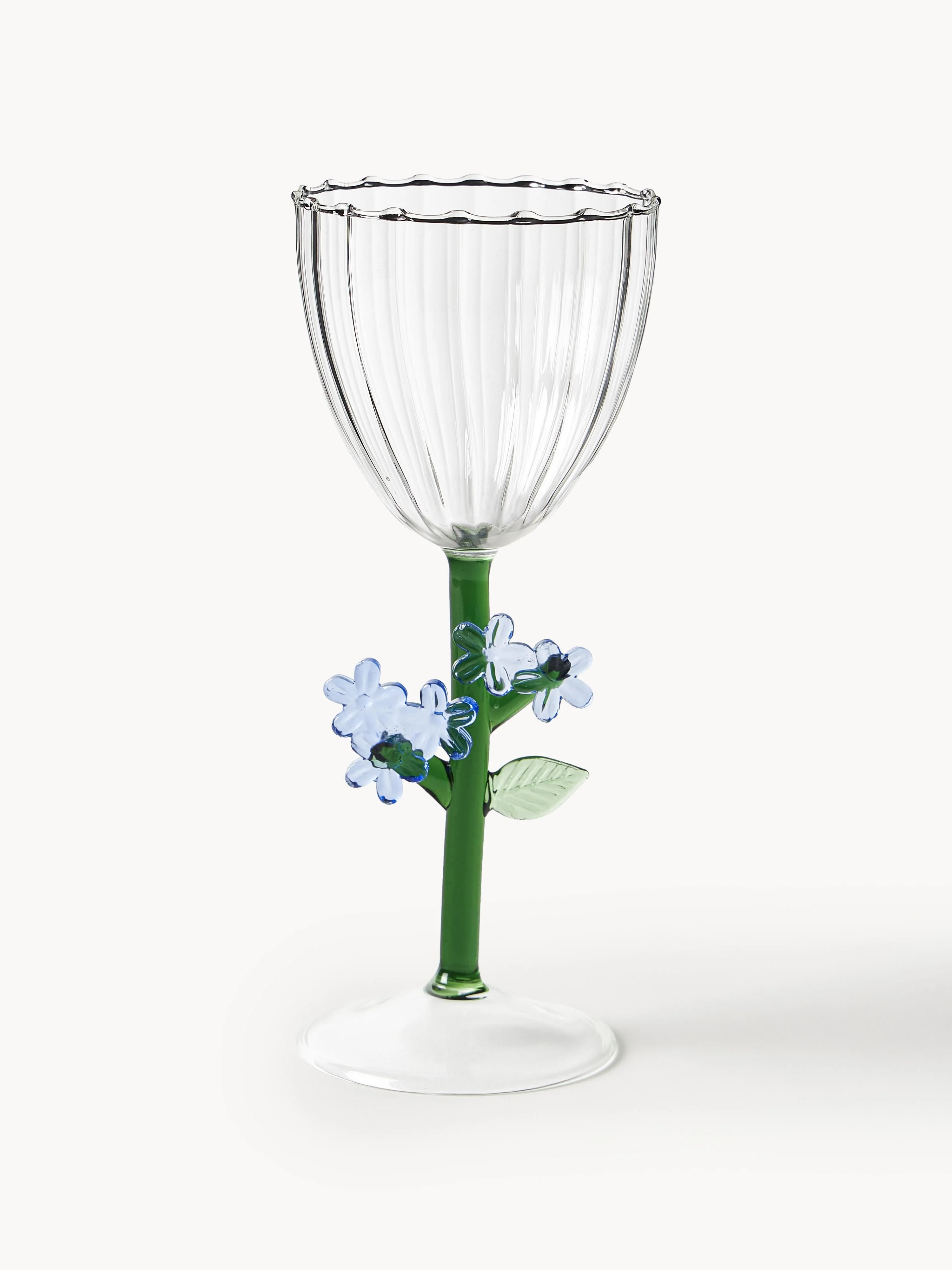 Handgefertigte Weingläser Botanica aus Borosilikatglas, 6er-Set