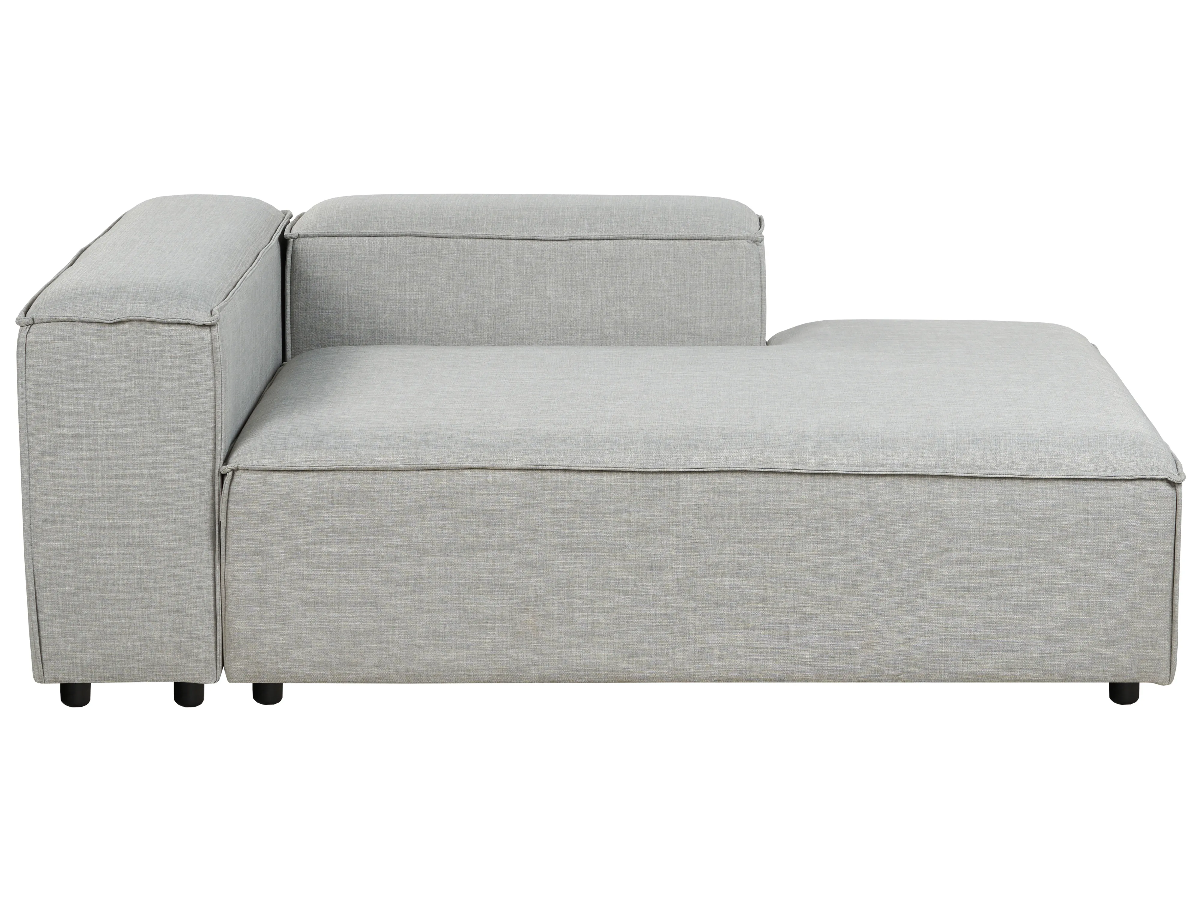 Left-Hand Chaise Longue ARDAL Fabric Light Grey