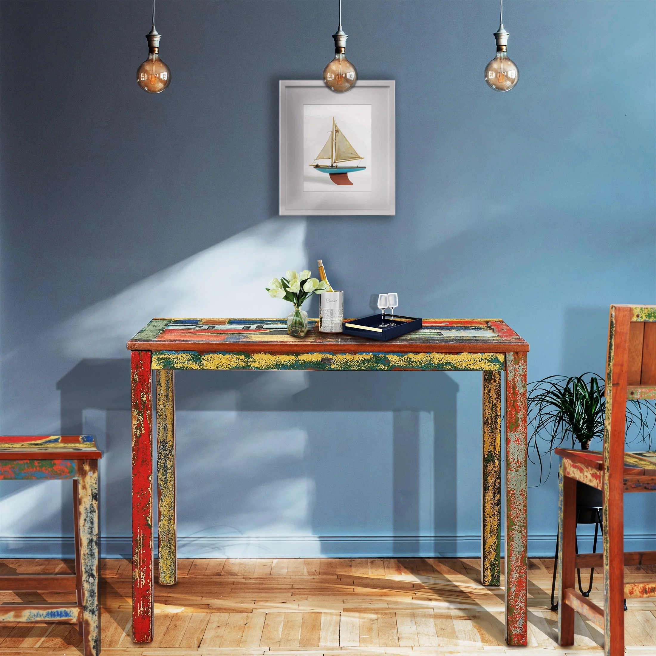 Marina Del Rey Rectangular Table, Bar Height, 55 x 35 inches - N/A