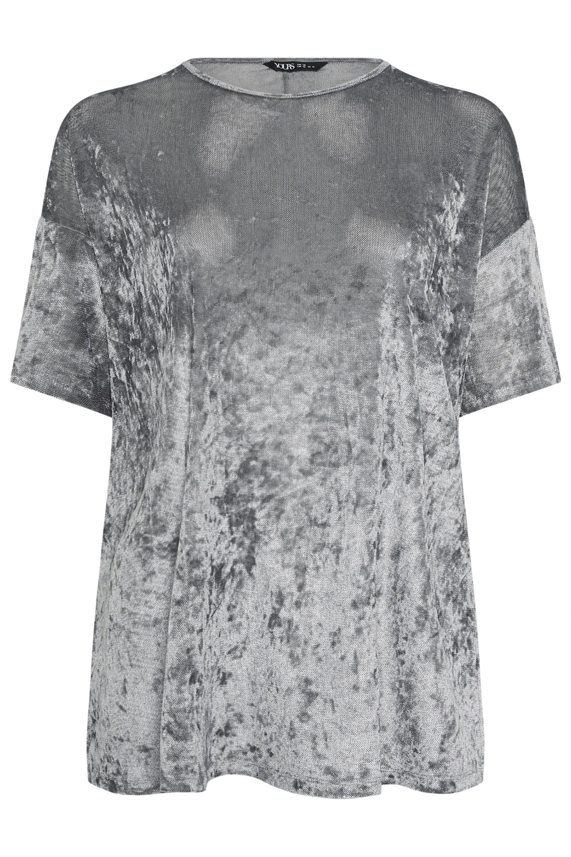 Yours Velour Drop Shoulder Sleeve Top