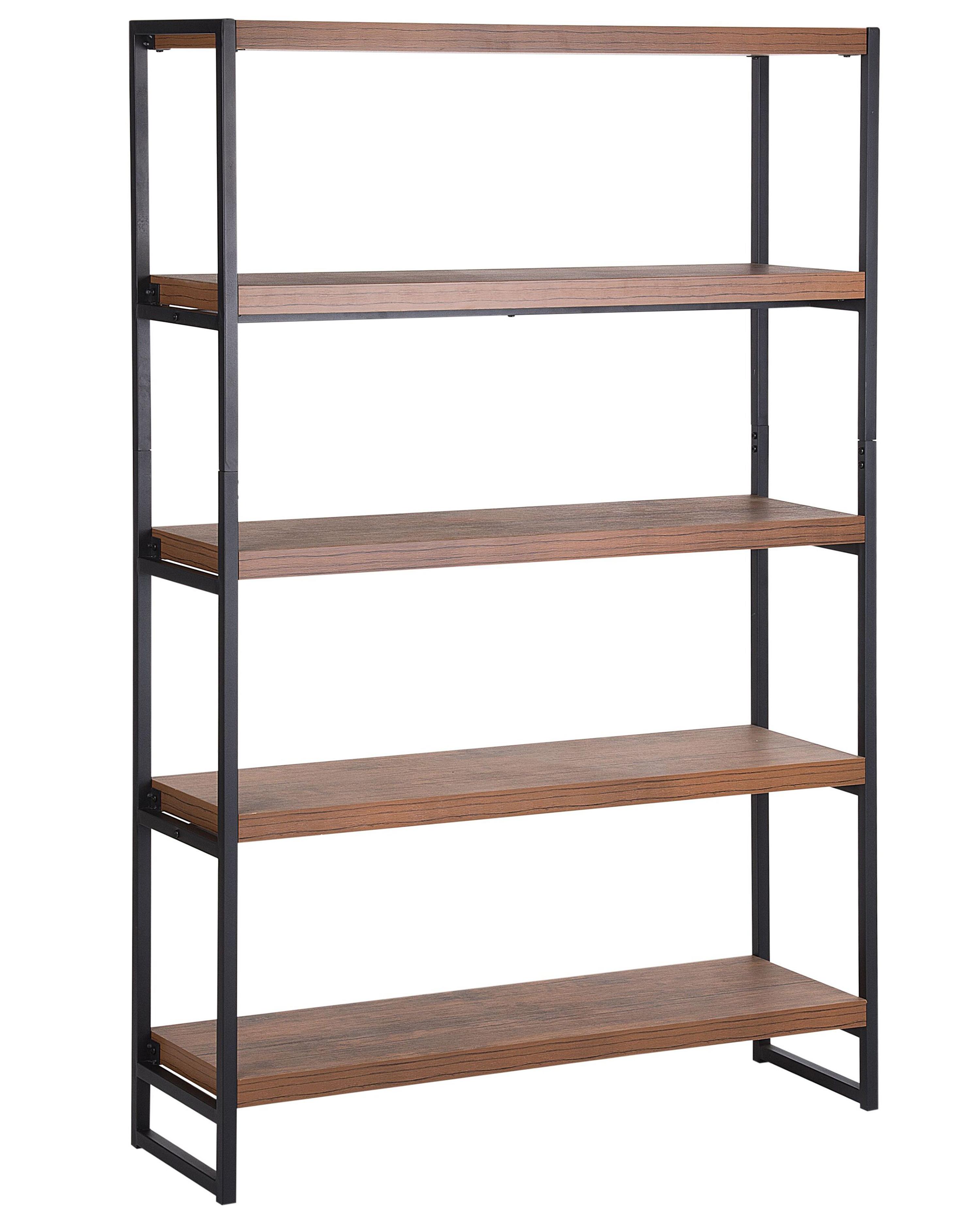 4 Tier Shelving Unit TIFTON 155 cm Dark Brown