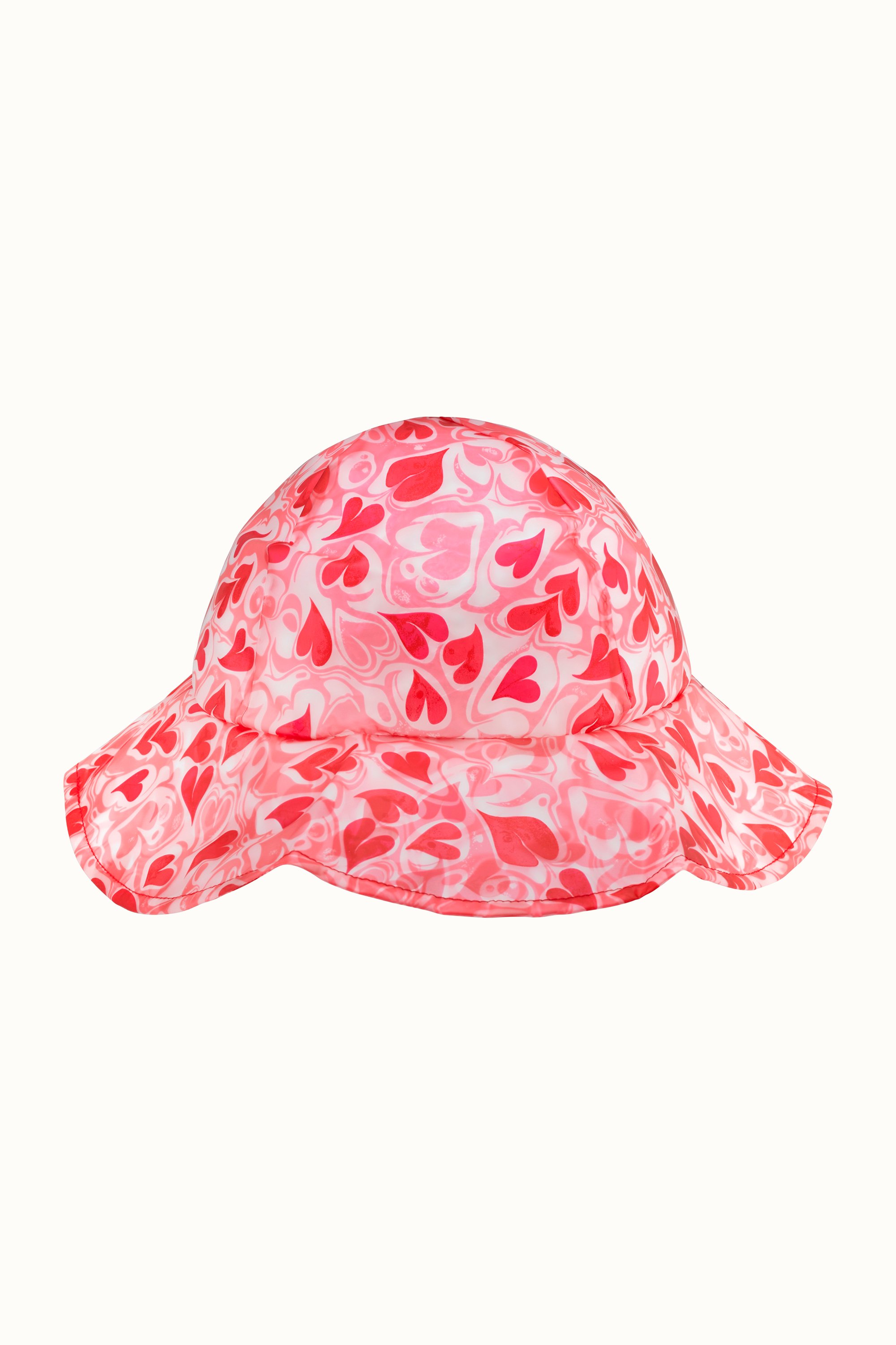 Marble Hearts Ditsy Kids Clear Rain Hat