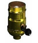 Atron Electro Industries LA1131 Medium Base Turn Knob Socket, 250W, 250V, Brass