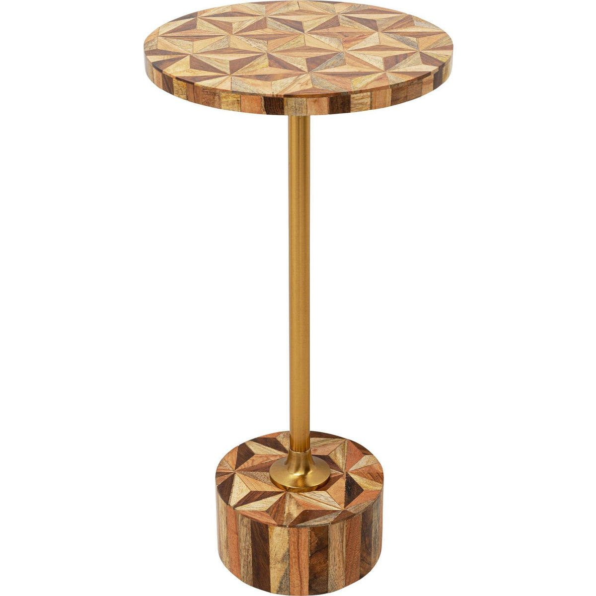 Kare Design Bijzettafel Domero Geo Ø25cm bruin goud