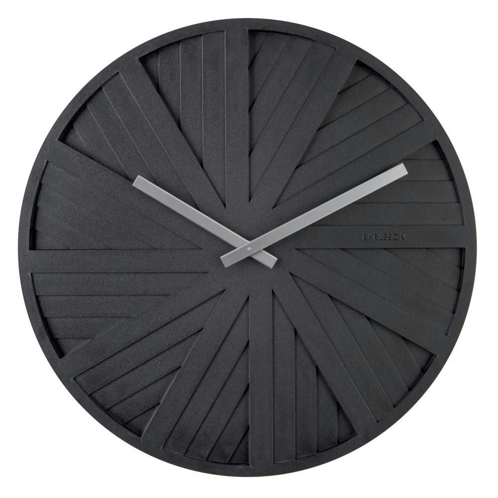 WALL CLOCK - Horloge murale en ABS noire D40