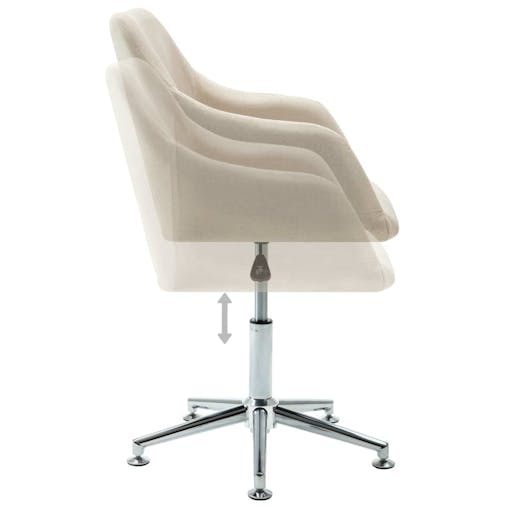 NNEVL Swivel Office Chair Cream Fabric