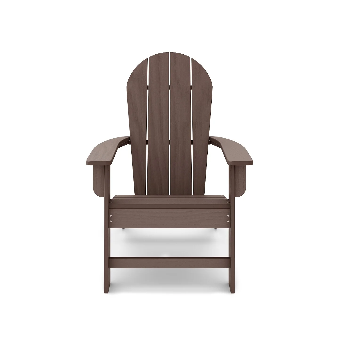 Brown Adirondack Chair - Premium Hdpe Poly Lumber For Pool, Patio, And Garden Elegance