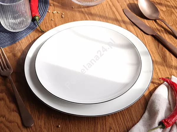 Komplet talerzy na 6 osób (18 el.) Bogucice - Base Black 1227