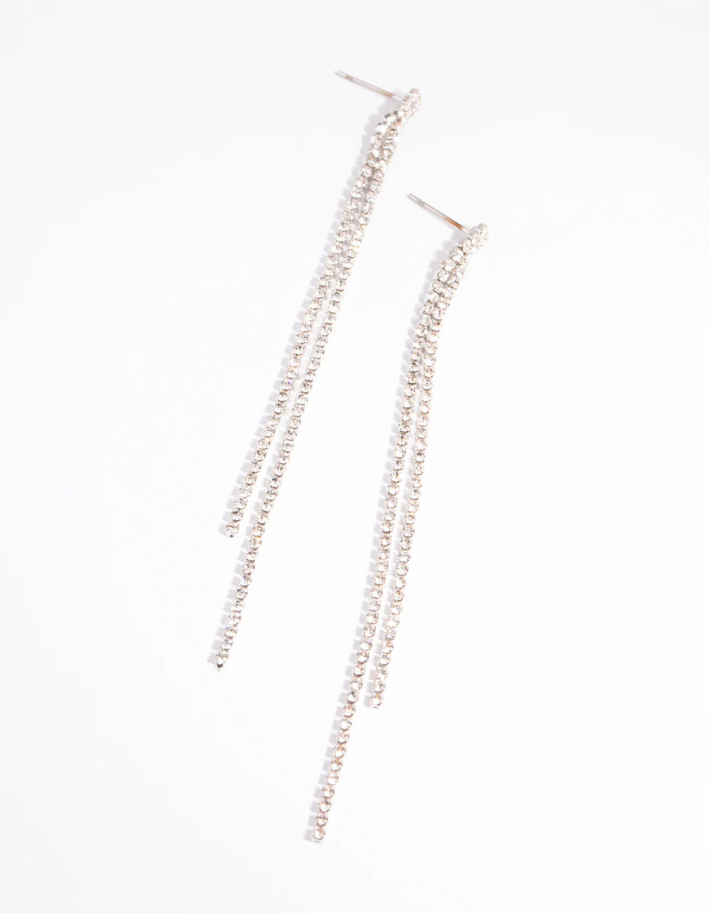 Silver Cup Chain Drop Earrings